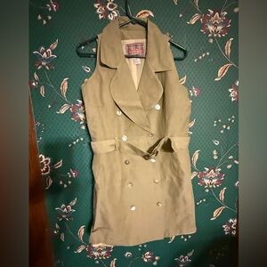 Revo Beige Linen Blend Dress